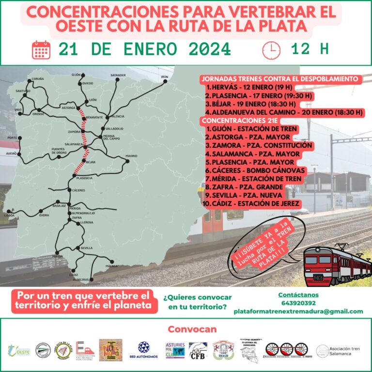 Astorga vuelve a centralizar el domingo la reivindicación por la reapertura de la Ruta de la Plata