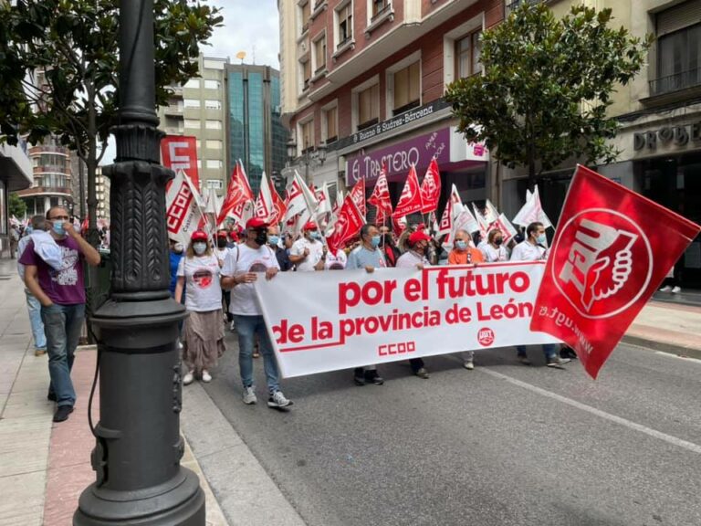 UGT llama a los demás sindicatos a movilizarse de nuevo por el Futuro de León con una gran protesta en otoño