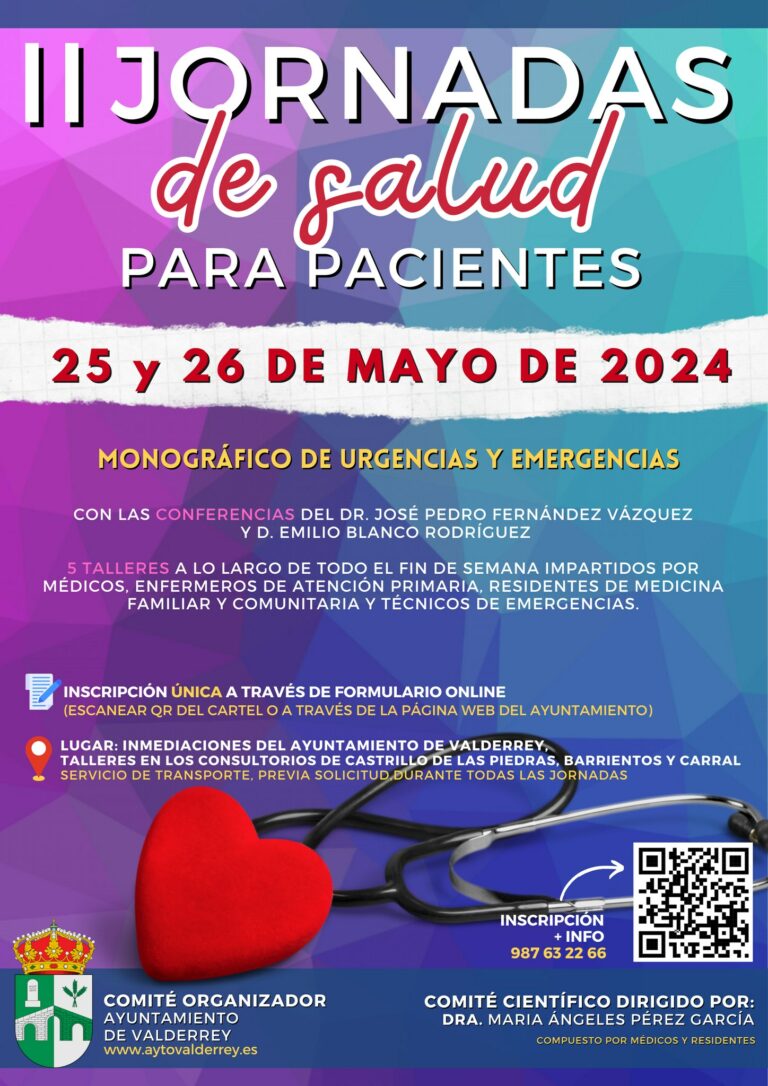 Valderrey organiza las segundas jornadas de salud para pacientes 