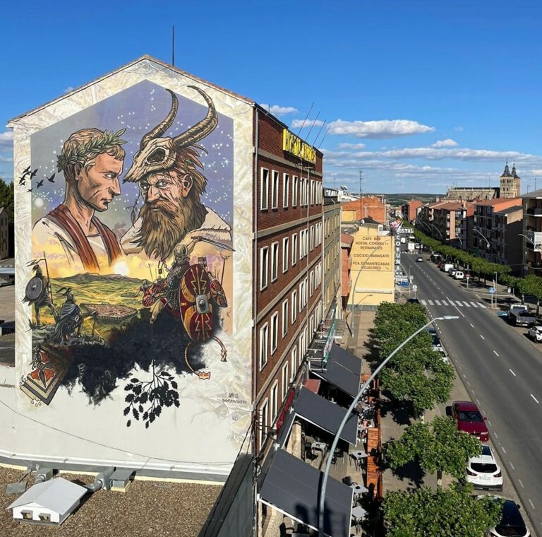 El artista DA2.0 elaborará tres nuevos murales en Astorga sobre el Camino de Santiago