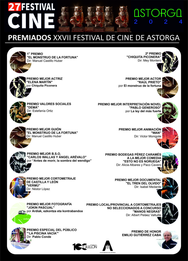 PREMIADOS XXVII FESTIVAL DE CINE DE ASTORGA