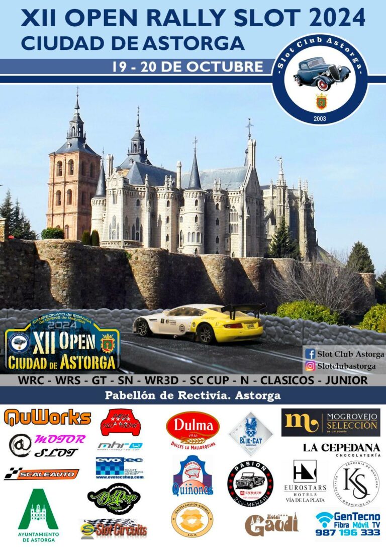 El pabellón de Rectivía acoge este fin de semana el XII Open Rally Slot ‘Ciudad de Astorga’