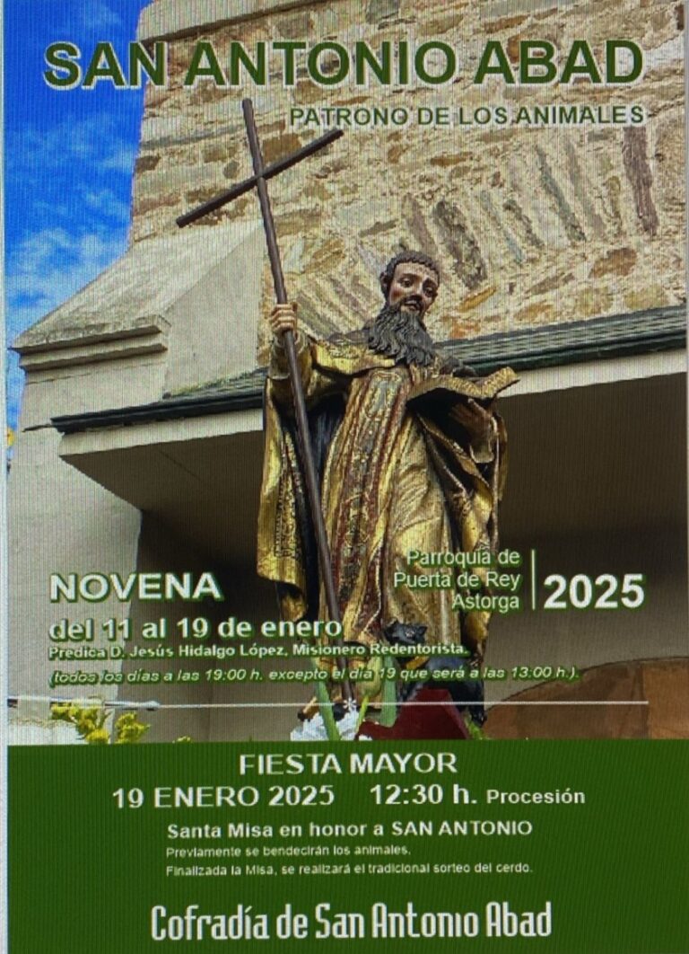 Este sábado arranca la Novena en honor a San Antonio Abad que culminará el domingo 19 con misa, bendición de los animales, procesión y el tradicional sorteo del cerdo