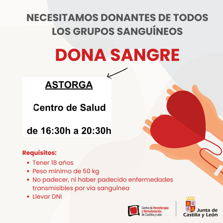 El pasado año se recogieron en Astorga un total de 658 donaciones de sangre, un 9,3% más que en 2023