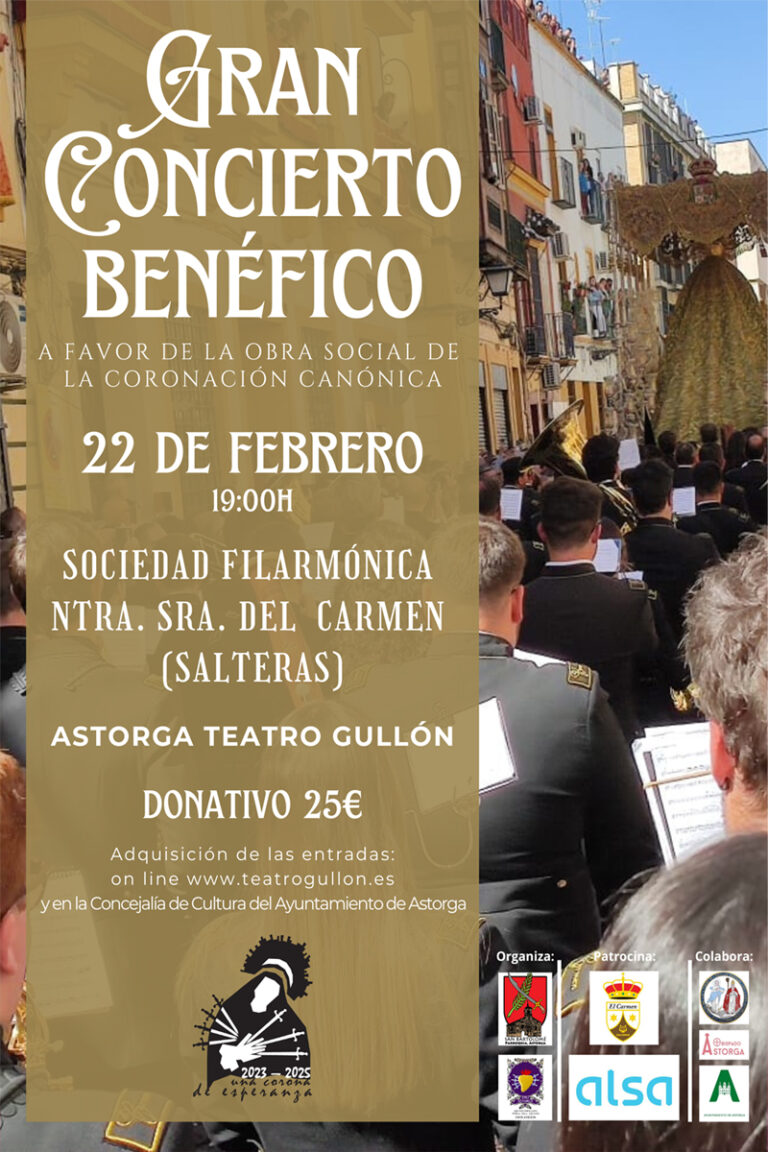 La Sociedad Filarmónica de Nuestra Señora del Carmen se sube este sábado a las tablas del Gullón a beneficio de la obra social de coronación canónica de la Dolorosa